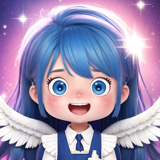 03235-573929655-_lora_lbtx-013_0.4_,lbtx,1girl,solo,blue hair,smile,bangs,open mouth,blue eyes,long hair,wings,halo,blunt bangs,teeth,sparkle,ch.png